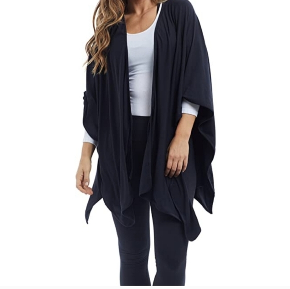 Balance Collection Women's Cozy Wrap Black One Size - Picture 1 of 3